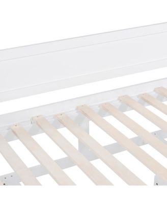 Wooden Daybed with Trundle, Storage Drawers, Extendable Sofa Bed