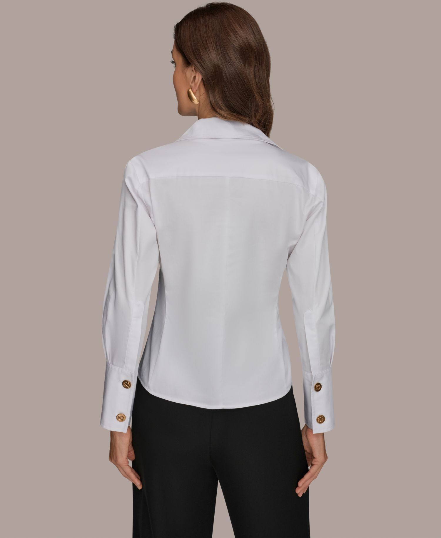 Women's Collared Poplin Shirt