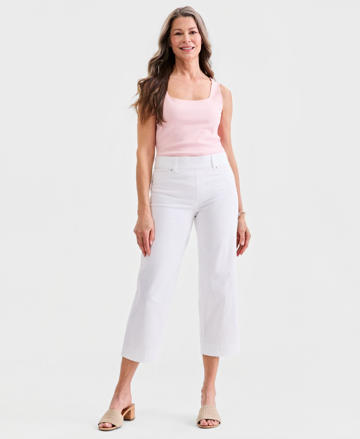 Women's High Rise Pull-On Cropped Jeans