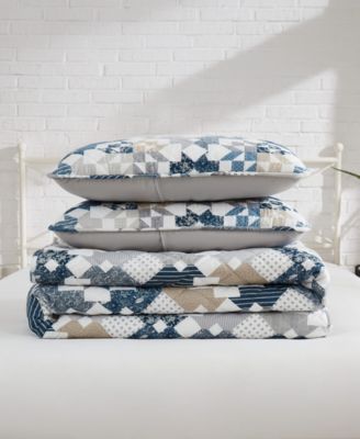 Serra Patch Reversible 3-Pc. Quilt Sets, King