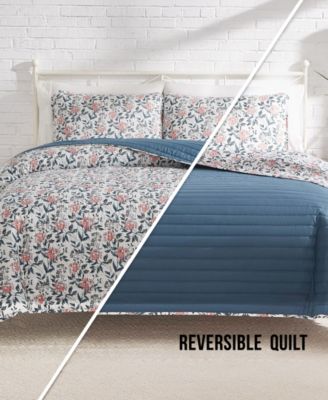 Vintage Charm Reversible 3-Pc. Quilt Sets, Full/Queen