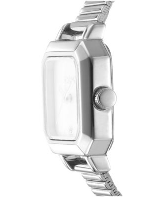 Women's Silver Dial Stainless Steel Tubogas Bracelet Watch, 22mm