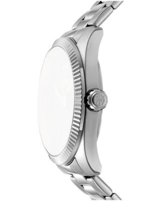 Men's Day Date Gray Dial Stainless Steel Bracelet Watch, 41mm