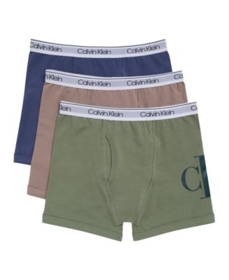 Boys' 4-16 Logo Detail Boxer Briefs, 3-Pack