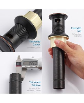 Bathroom Sink Drain - Pop-Up Drain Stopper, Anti-Clogging Design with Strainer Basket for Vanity, Lavatory, and Basin (Oil Rubbed Bronze)