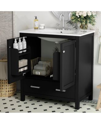 30" Bathroom Vanity with Sink, Solid Wood Cabinet & Soft Close Doors, Drawer Storage for Modern Bathrooms