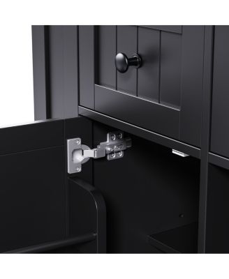 Kitchen Island w/Drop Leaf, Power Outlet, Storage, Rolling Cart