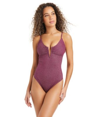 Women's Rib & Shine Over-The-Shoulder Monokini