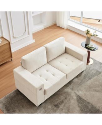 Oversized Cloud Couch, Mid Century Chenille Sofa, No Assembly Required & Deep Seat