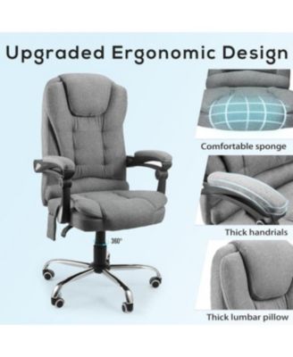 Office Chair with 7 Points Vibration Massage&Heat Functions