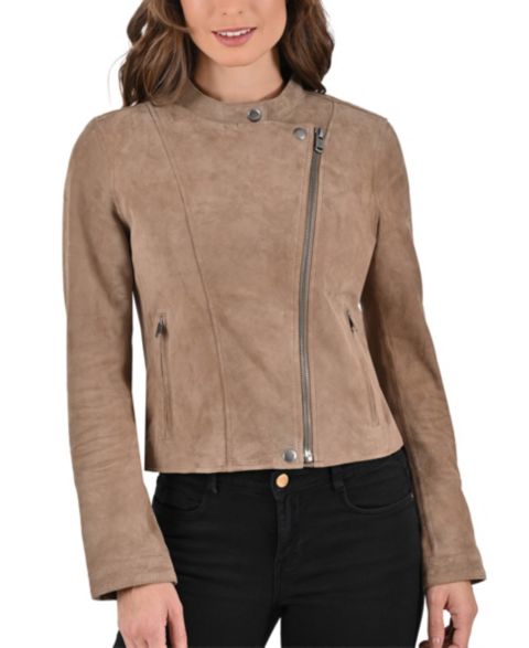 Женские куртки Frye Women's Biker Goat Suede Jacket