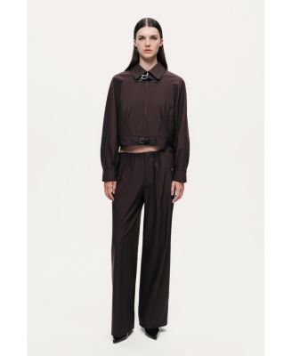 Women's Relaxed Drawstring Wide-Leg Pants