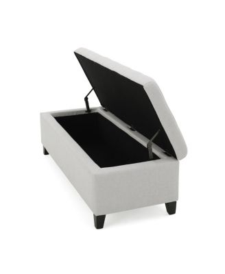 Upholstered Storage Ottoman Bench -300lbs.