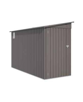 Durable Galvanized Steel Outdoor Storage Shed with Vented Roof