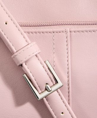Nappa Leather Front Zip Crossbody