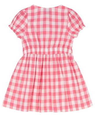 Girls' 2T-6X Gingham Tie-Front Dress