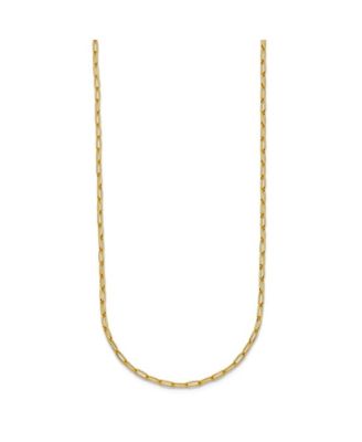 Curata Jewelry Solid 18k Yellow Gold Polished 1.4mm Oval Links Chain Necklace - 16 -24 Inches - Gold