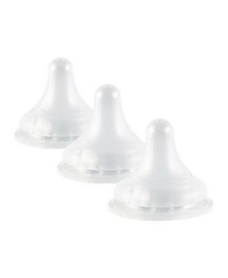 Baby Silicone Nipple (Stage4) with Latch-On Line, Natural Feel, 6+ Months, 3 Counts