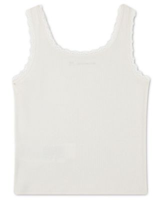 Girls' Lace-Trim Sleeveless Tank Top
