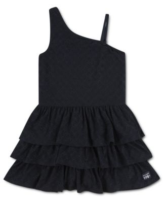 Girls' YPB Eyelet One-Shoulder Mini Dress