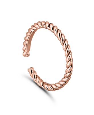 Rope Twist Adjustable Toe Ring. 18KT Rose Gold over Sterling Silver. Created for Macy's.