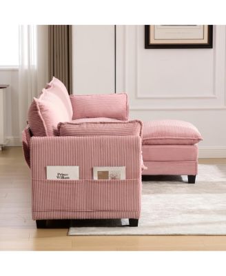 102" Oversized Modular Sectional Sofa with Movable Ottoman