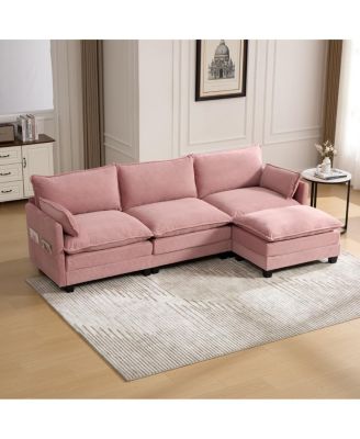 102" Oversized Modular Sectional Sofa with Movable Ottoman