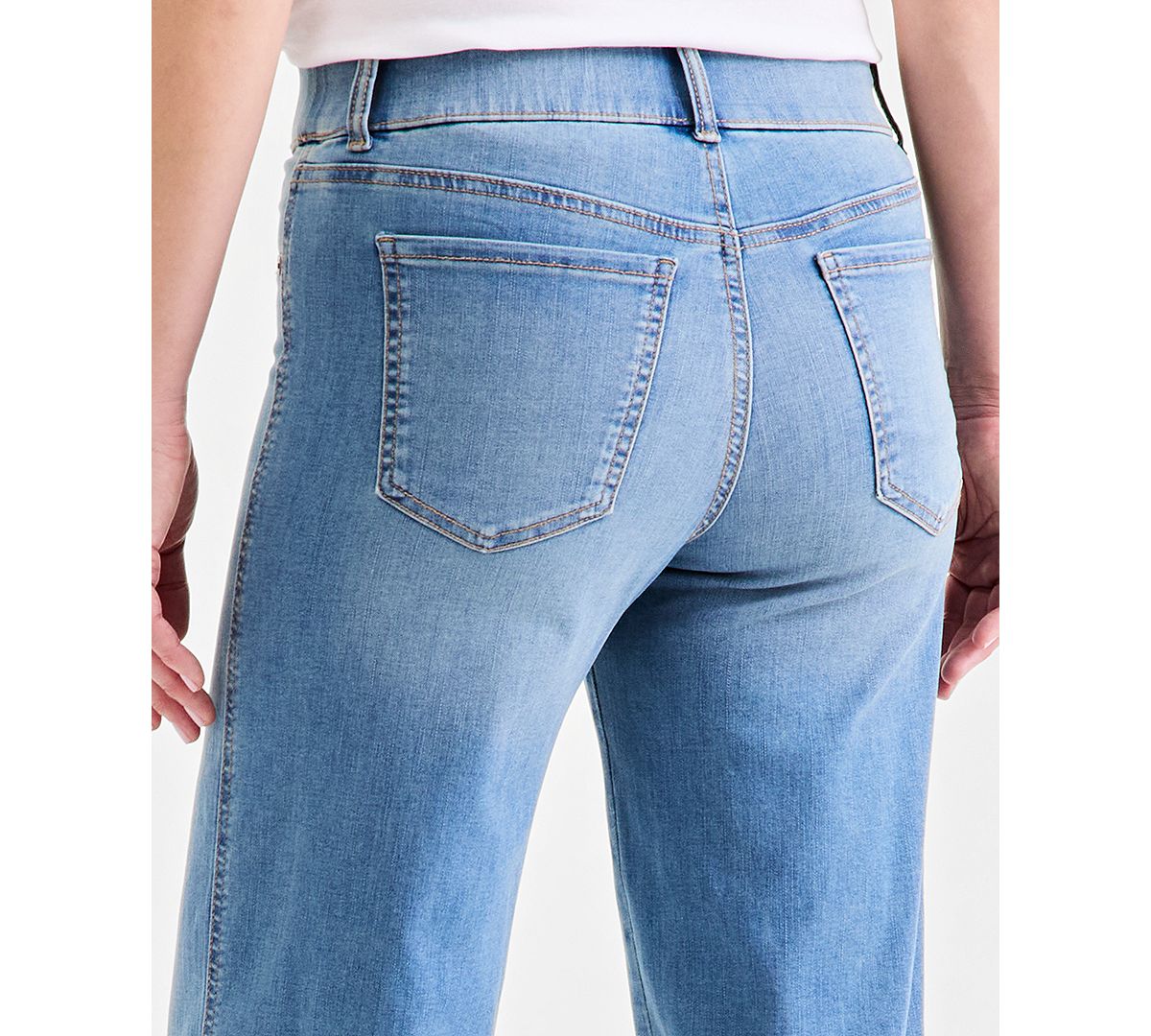 Style & Co Women's High Rise Pull-On Cropped Jeans, Macy's Exclusive view 5 — MAYCSS fashion products