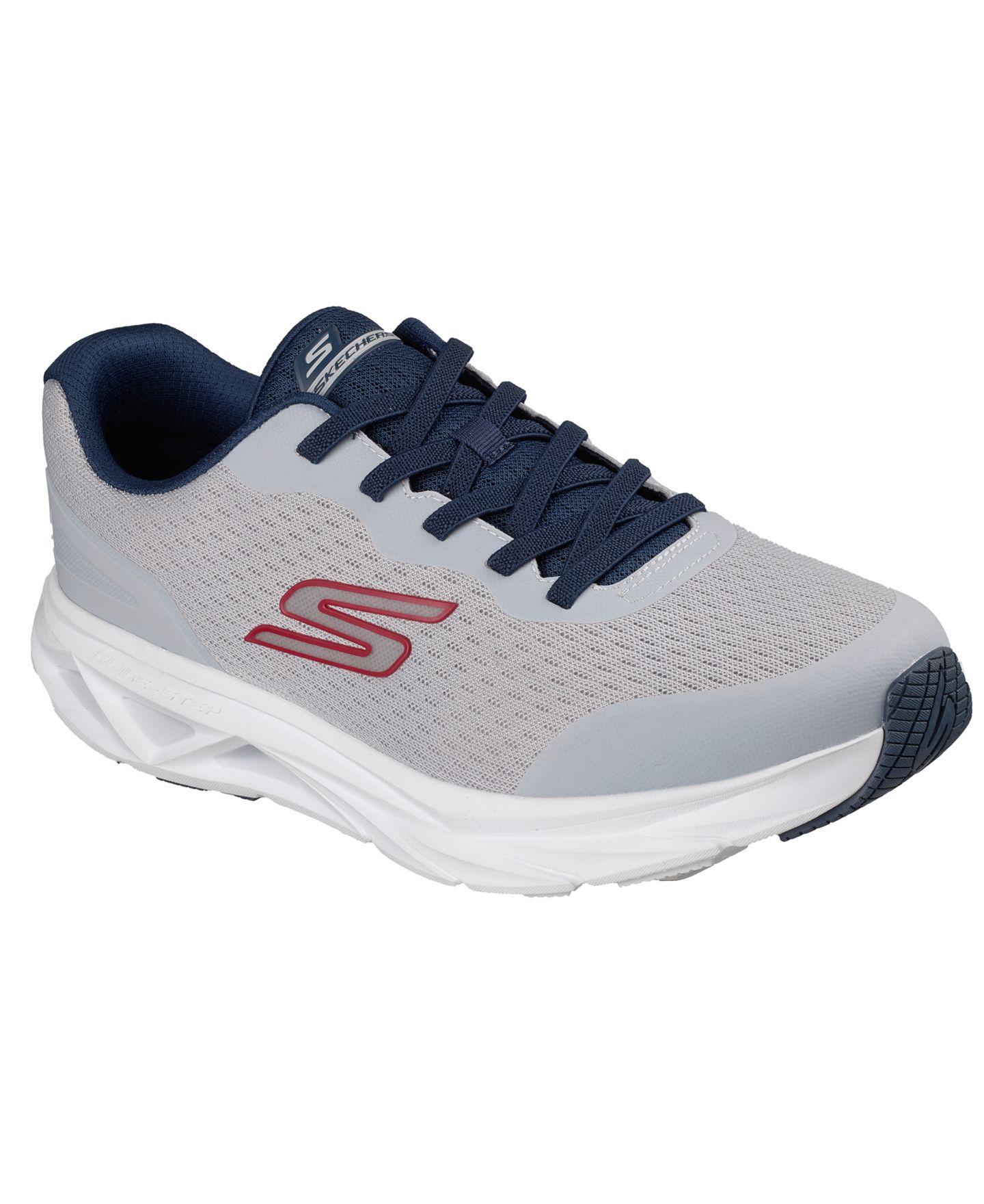 Мужские кроссовки Skechers Glide-Step Vortex - Avalin Running, цвет: Серый / Тёмно-синий — фото 1