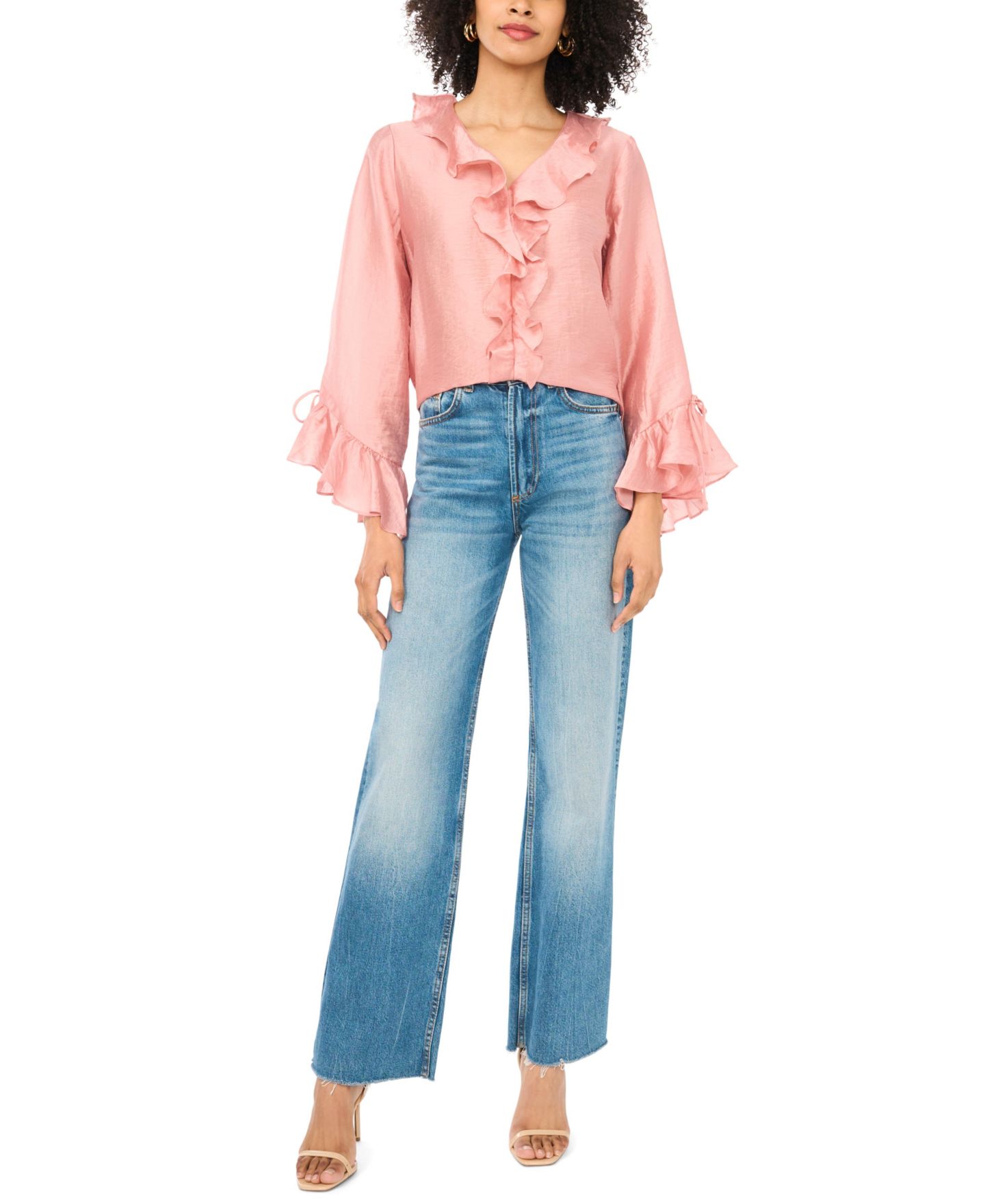 Женский топ Vince Camuto Long-Sleeve, цвет: Коралловый сумеречный — фото 2