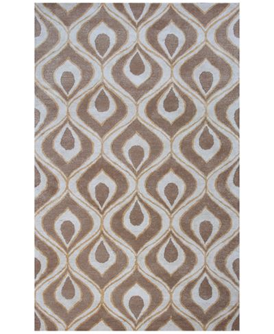 Kas Bob Mackie Home 1020 Beige Eye of the Peacock Area Rugs