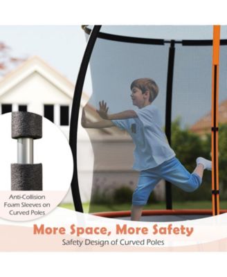 8FT Backyard Recreational Trampoline Heavy-Duty Build