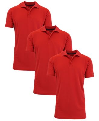 Men's Big & Tall Dry Fit Moisture-Wicking Polo Shirt, 3-Pack