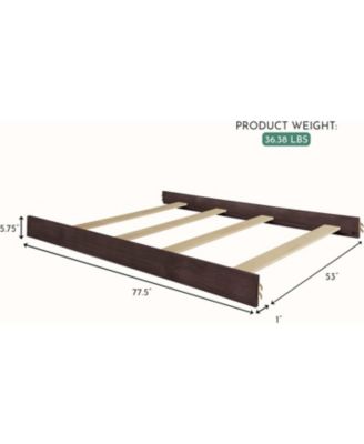 Atlas Full Size Bed Rails, Durable Hardwood, Child Comfortable, Simple & Secure Installion