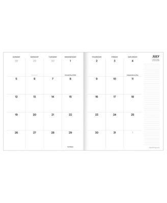 July 2026 - June 2027 Kraft Dot Medium Monthly Planner