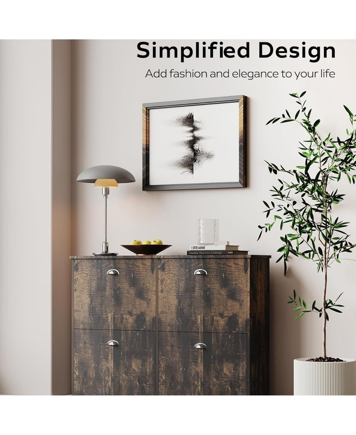 Rainsken Hidden Slim Narrow Shoe Rack Cabinet