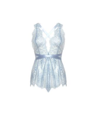 Women's Brea Eyelash Lace Romper with Open Back