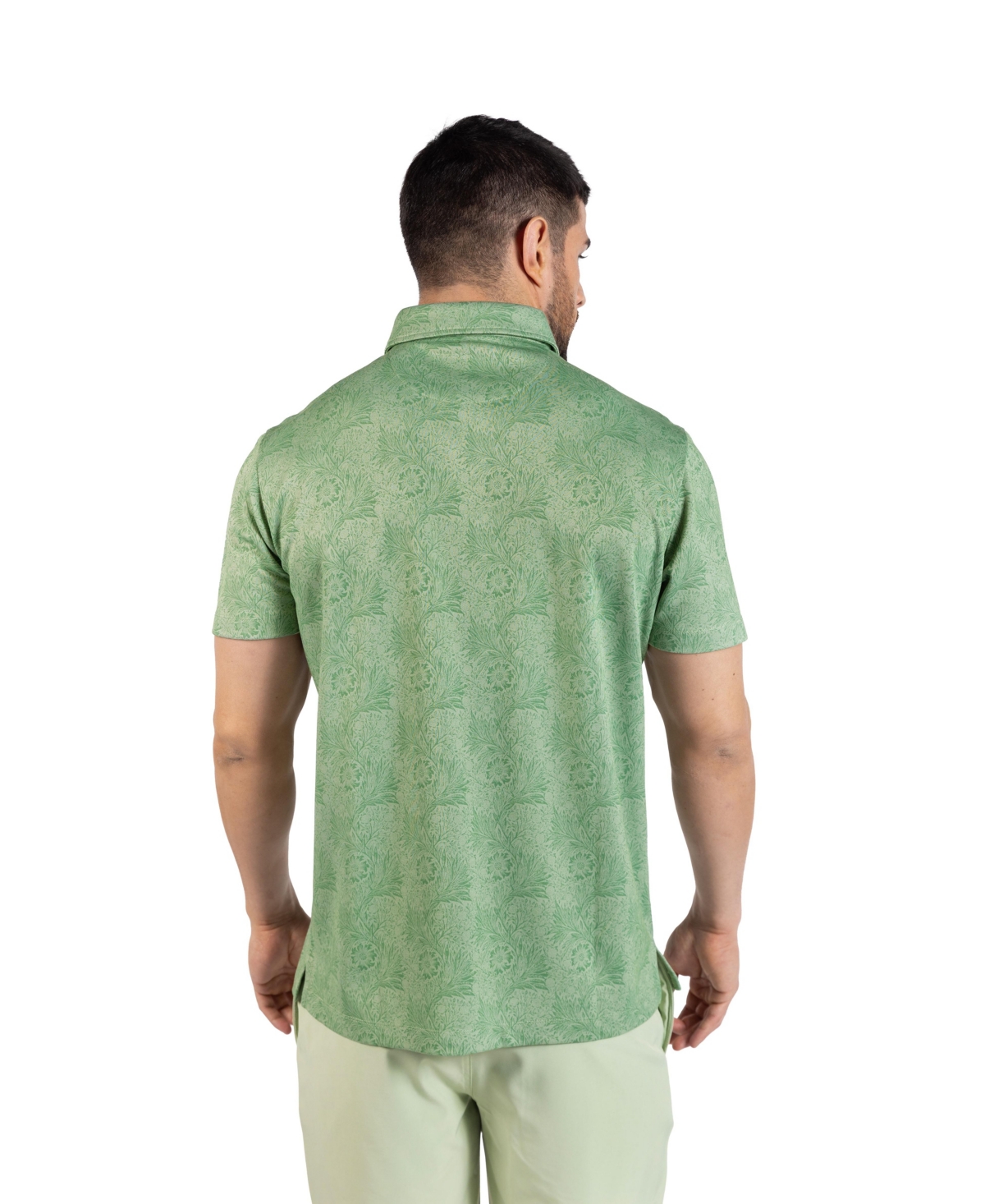 TailorByrd Men's Distressed Floral Modal Polo