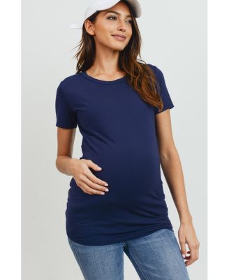 Maternity Short-Sleeve Crewneck T-Shirt Top
