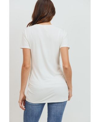 Maternity Short-Sleeve Crewneck T-Shirt Top
