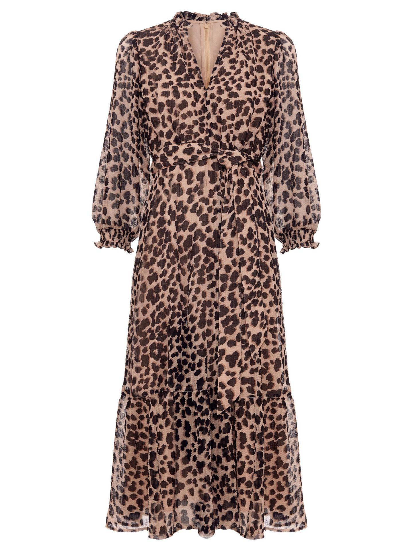 Женское платье Phase Eight Carra Leopard Midi, цвет: Разноцветный — фото 7