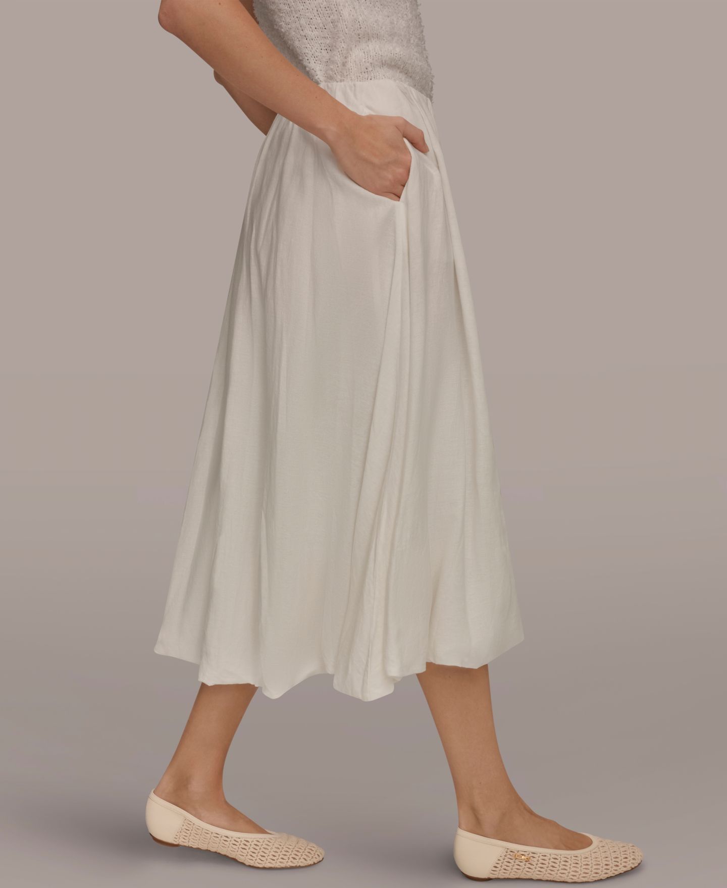 Женская юбка Donna Karan Weekend Midi Bubble, цвет: Кремовый — фото 3