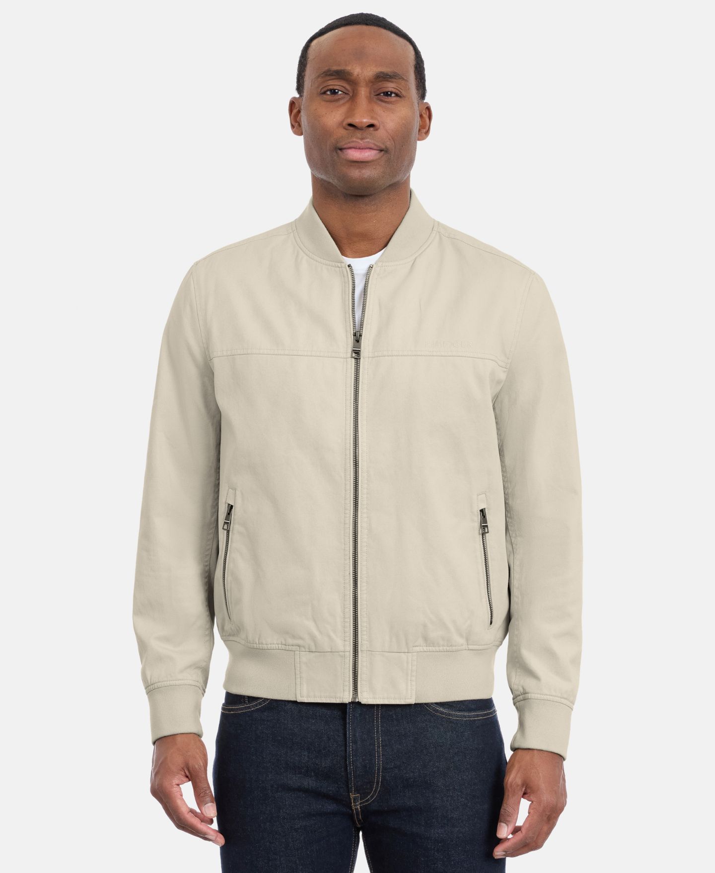 Мужская куртка Tommy Hilfiger Cotton Bomber, цвет: Верблюжий — фото 2