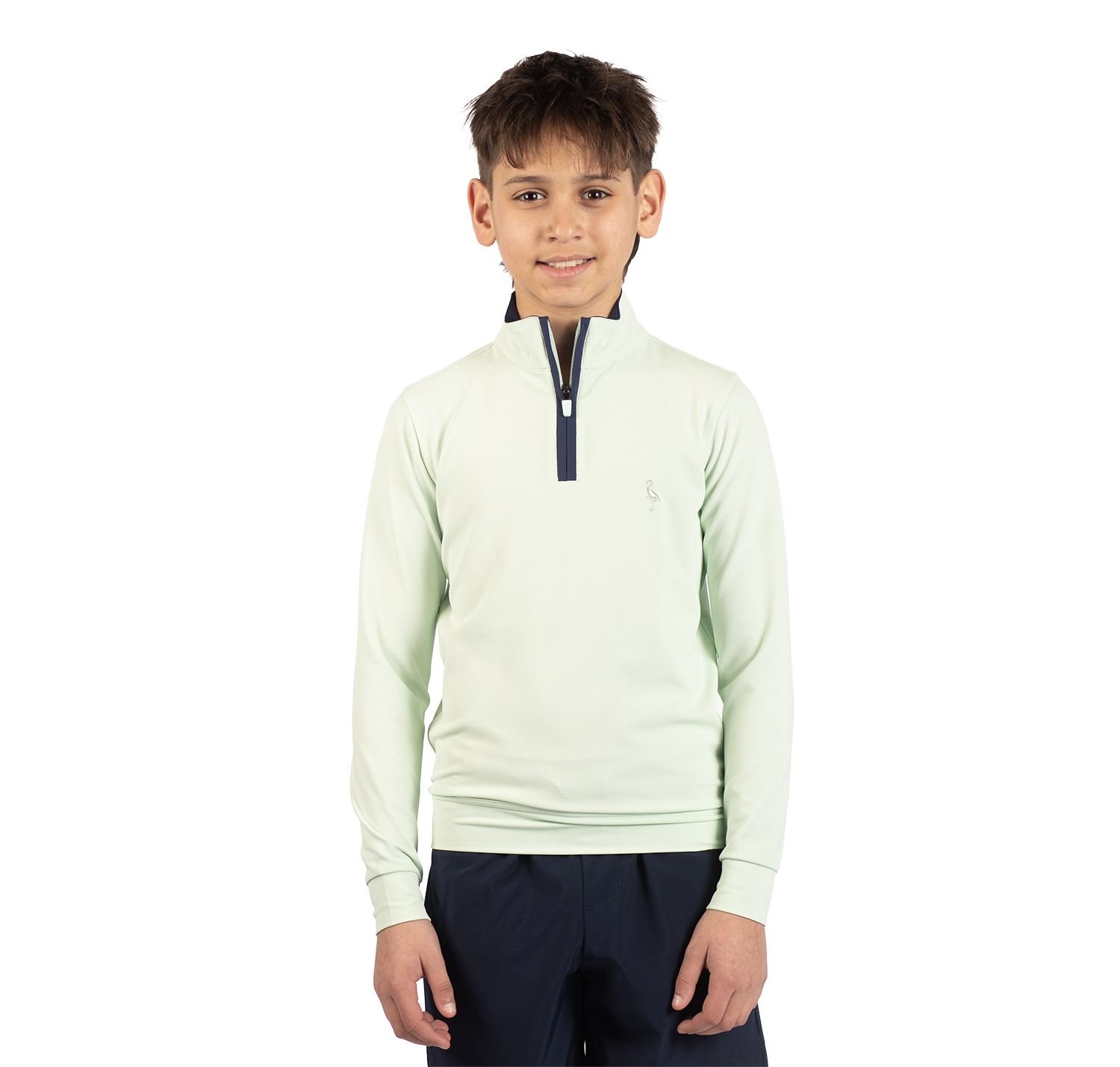 Micro Grid Textured Performance Quarter Zip