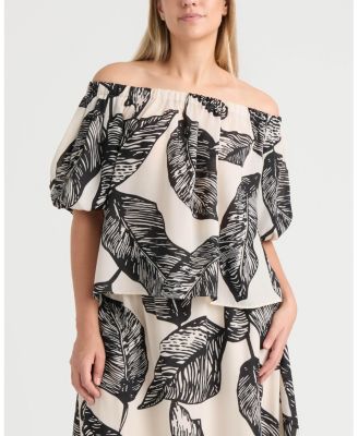 Women's Off the Shoulder Top with Puff Sleeves