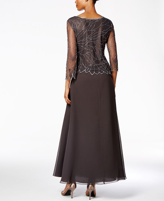 J Kara Embellished Beaded A-Line Gown & Reviews - Dresses - Women - Macy's