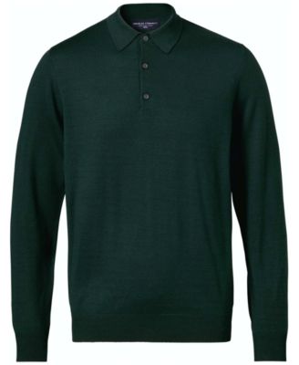 Men's Merino Wool Polo Sweater