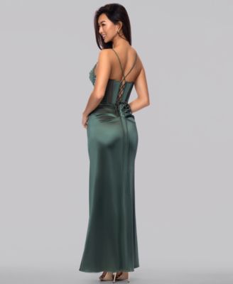 Juniors' Sweetheart Neck Gown
