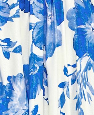 Juniors' Strapless Floral Bubble Maxi Dress