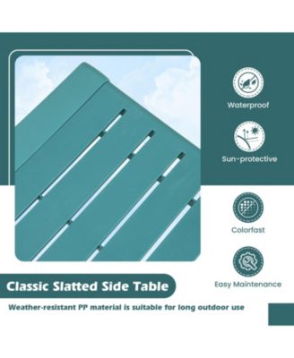 Outdoor Side Table Set of 2 18'' Weather Resistant Adirondack Table Patio